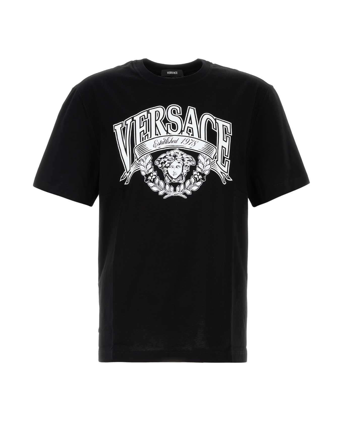Black Cotton T-shirt - 1