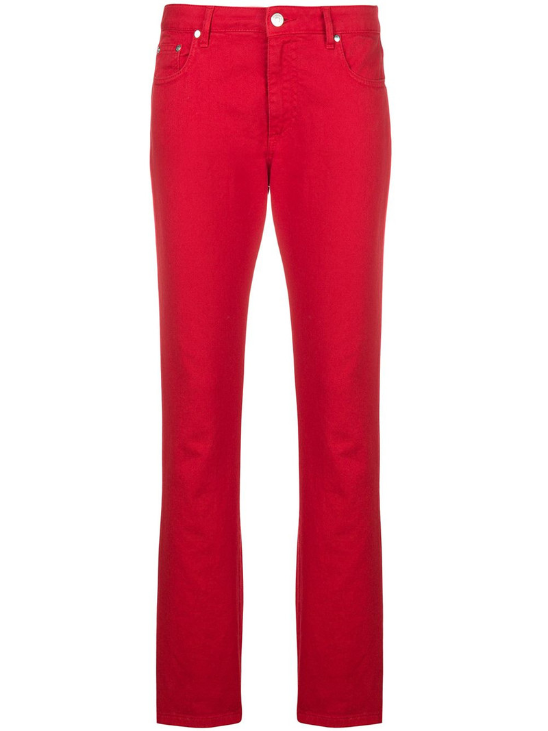 logo print slim-fit jeans 1