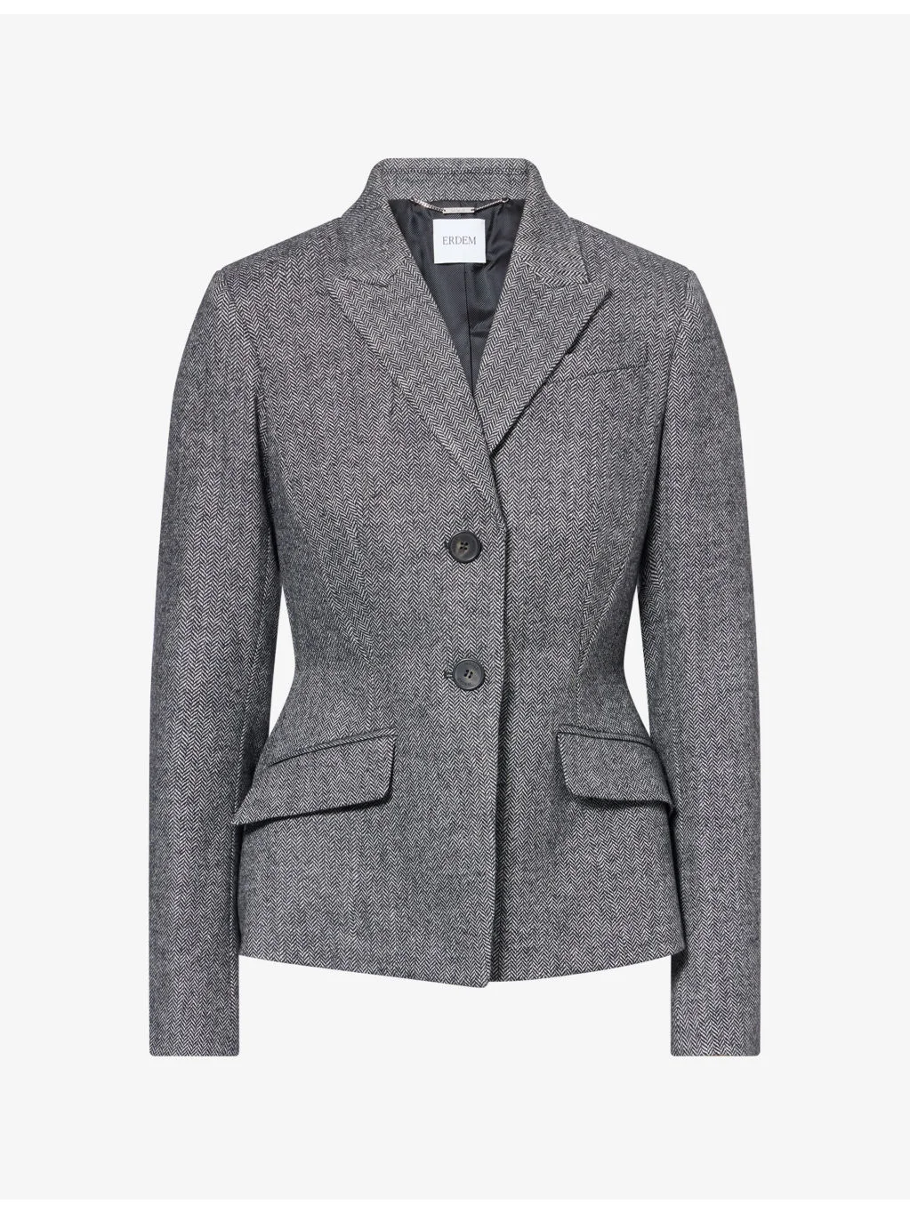 Single-Breasted Fitted Wool-Blend Blazer - 1
