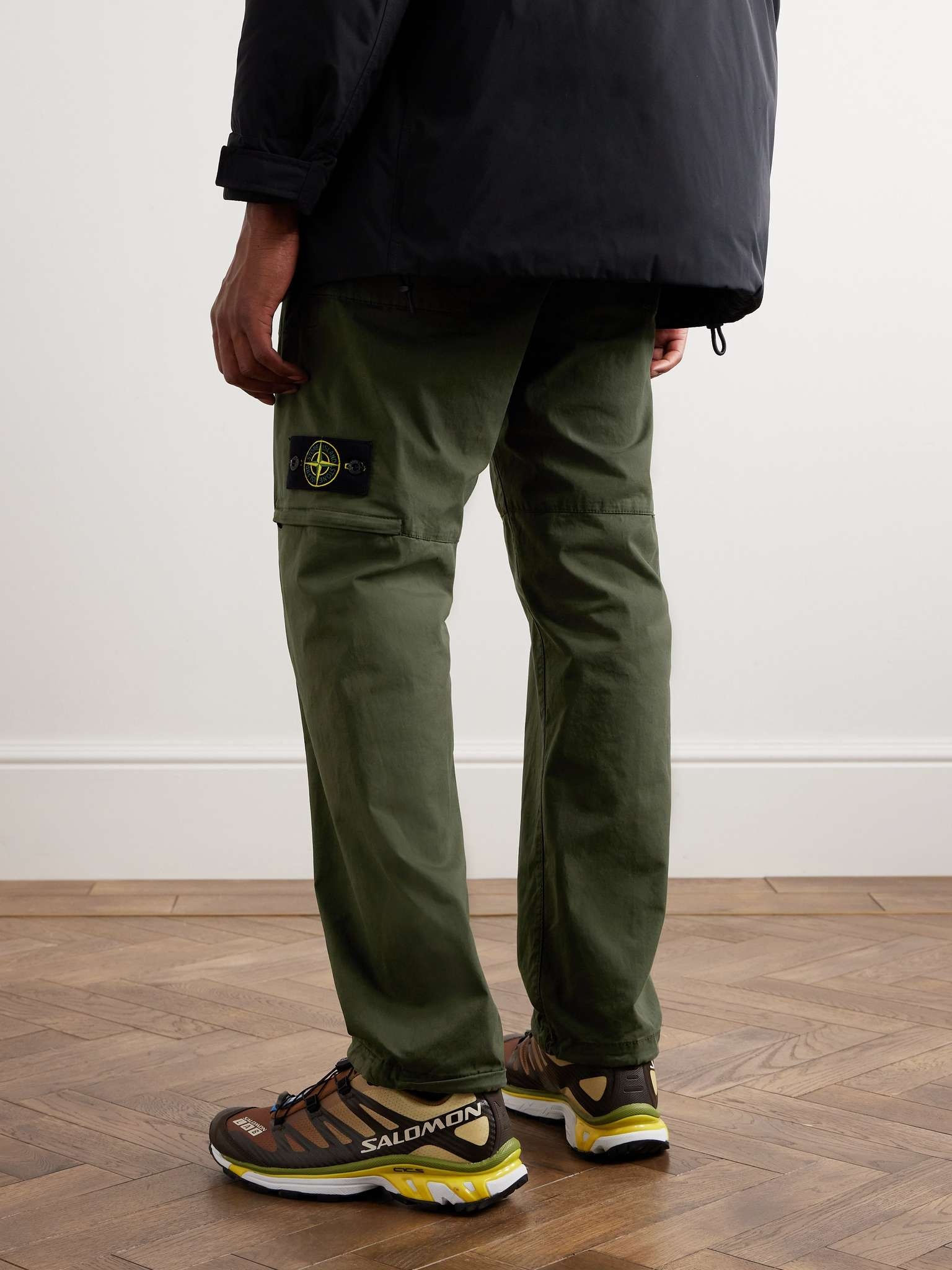 Stone Island - Slim-Fit Garment-Dyed Cotton-Blend Twill Cargo Trousers -  Green Stone Island