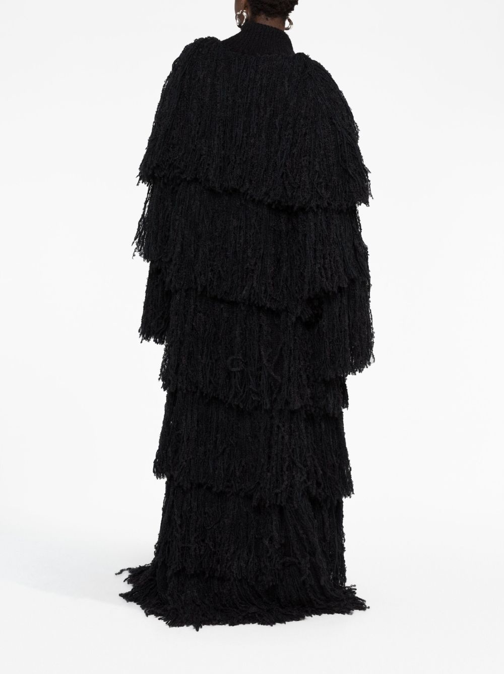 fringed long coat - 4