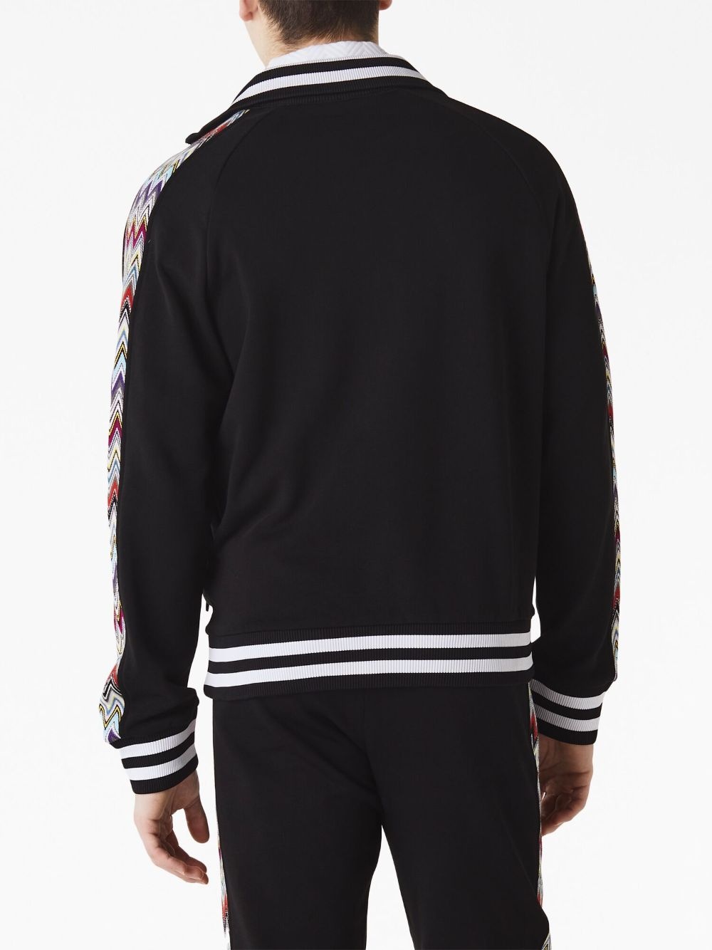 side-stripe zip-up sweatshirt - 3