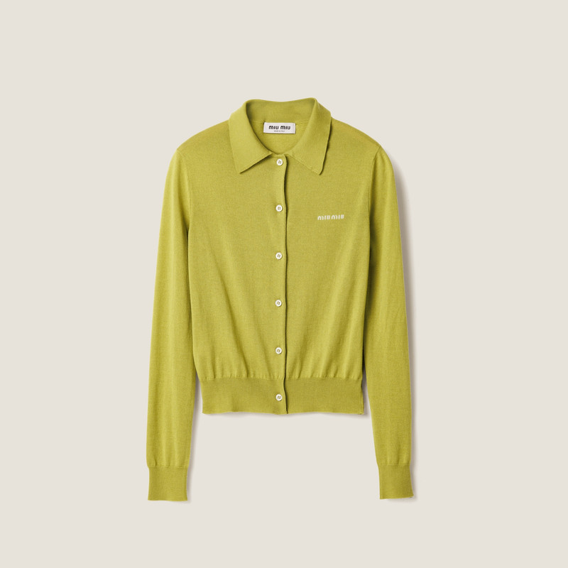 Silk and cashmere cardigan 1