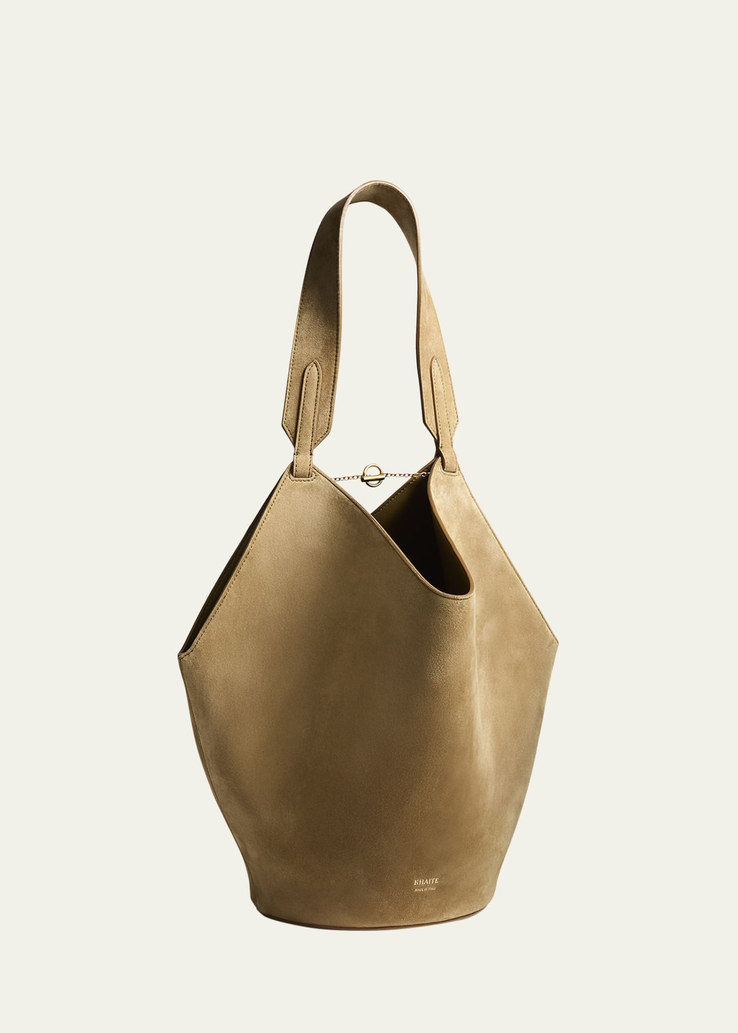 Lotus Small Suede Tote Bag - 1