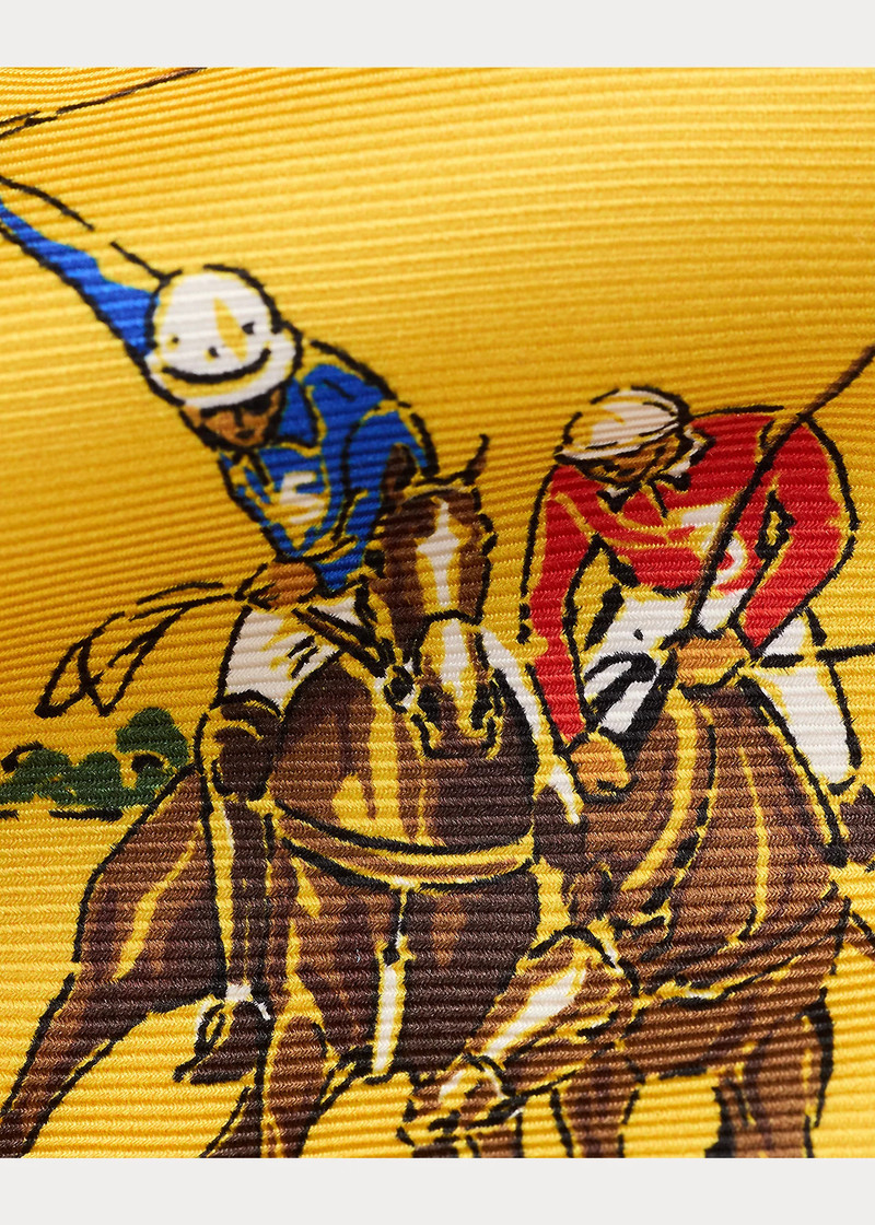 Equestrian-Print Silk Tie 3
