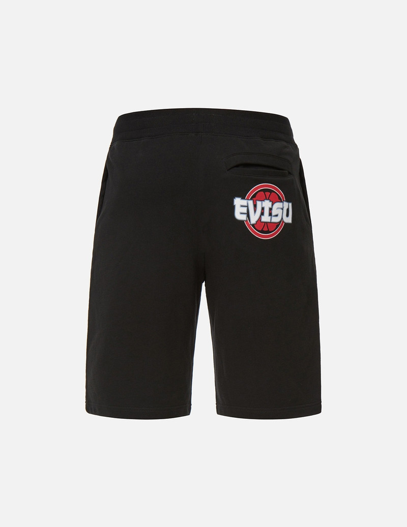 EVISU KAMON AND LOGO PRINT SWEAT SHORTS outlook