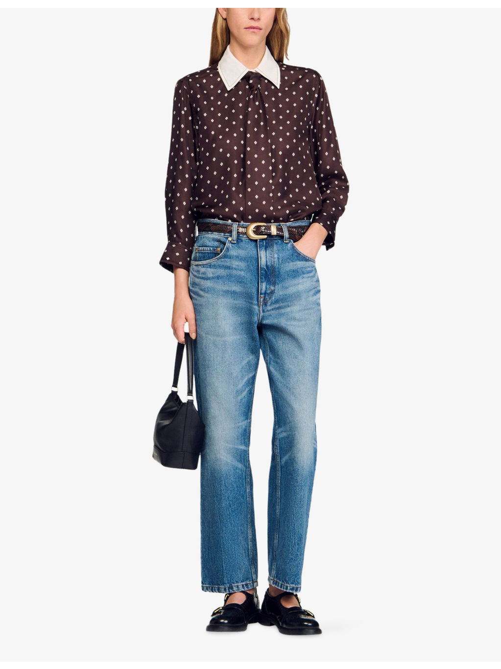Floaty Patterned Silk Shirt - 2
