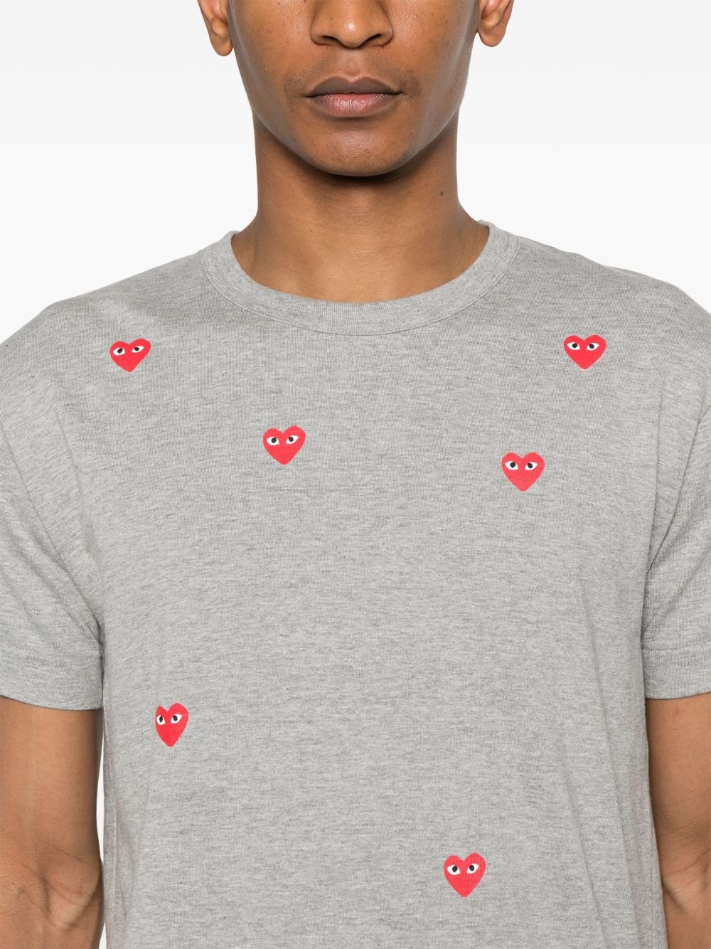heart-print T-shirt - 5