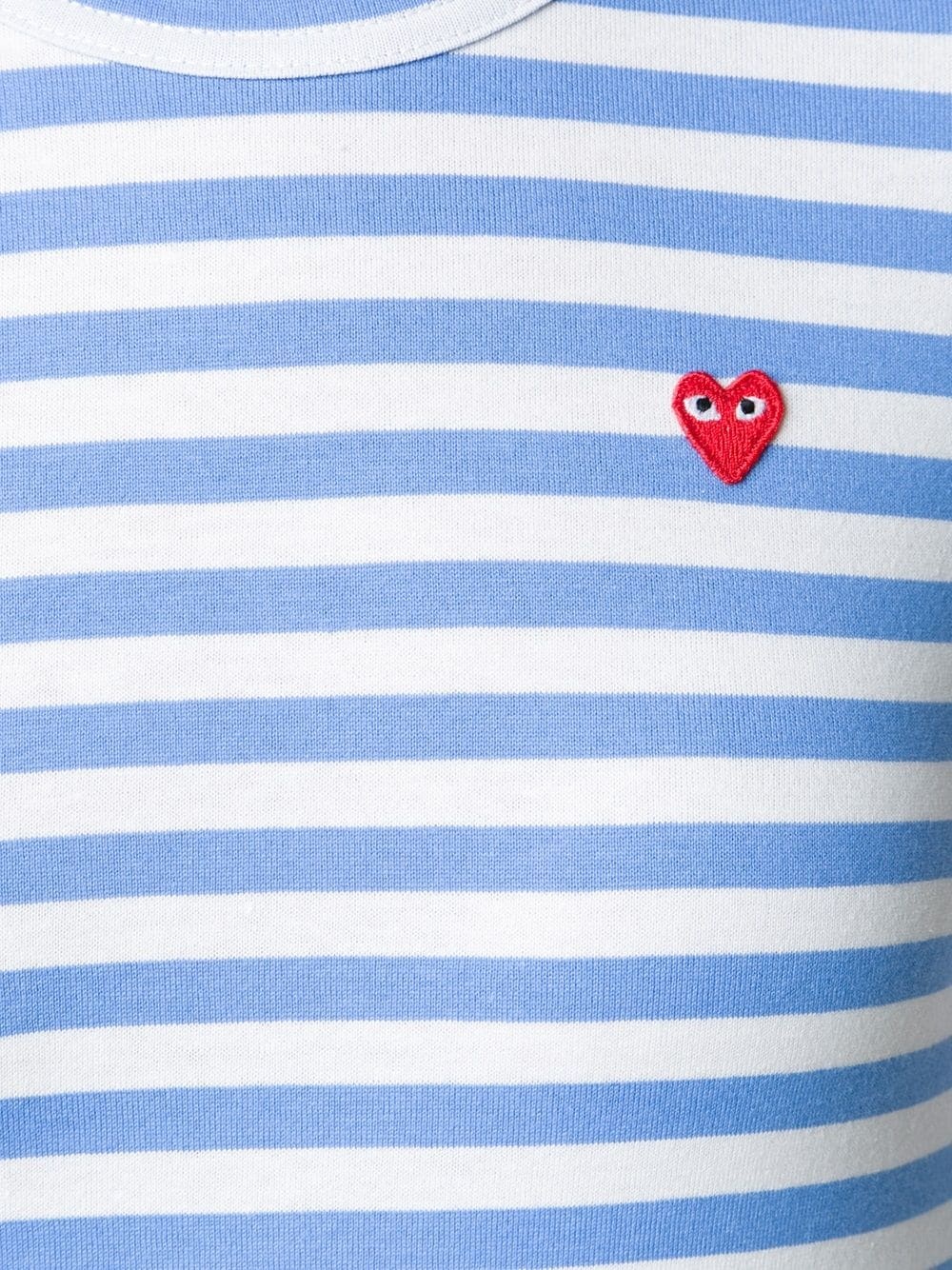 heart logo striped T-shirt - 5