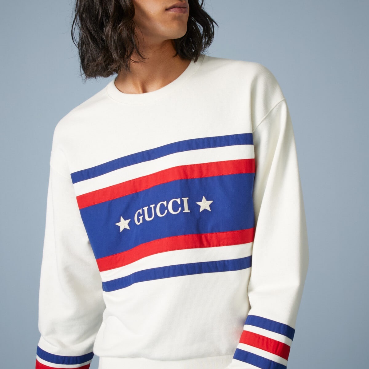 Cotton jersey sweatshirt with embroidery - 3