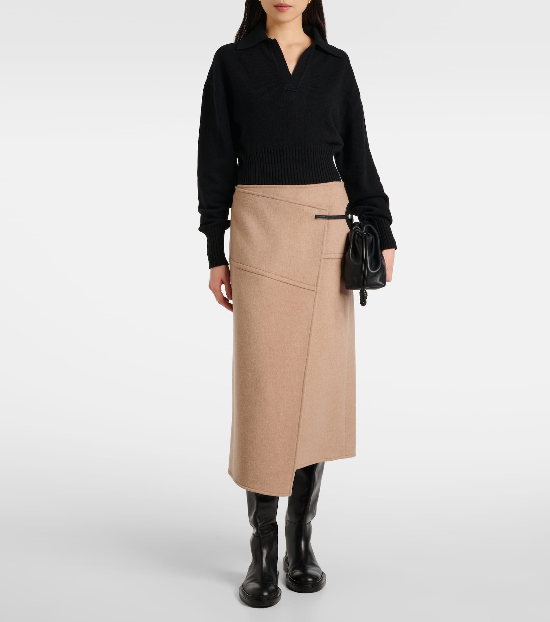 Jeanne cashmere and wool polo sweater - 2