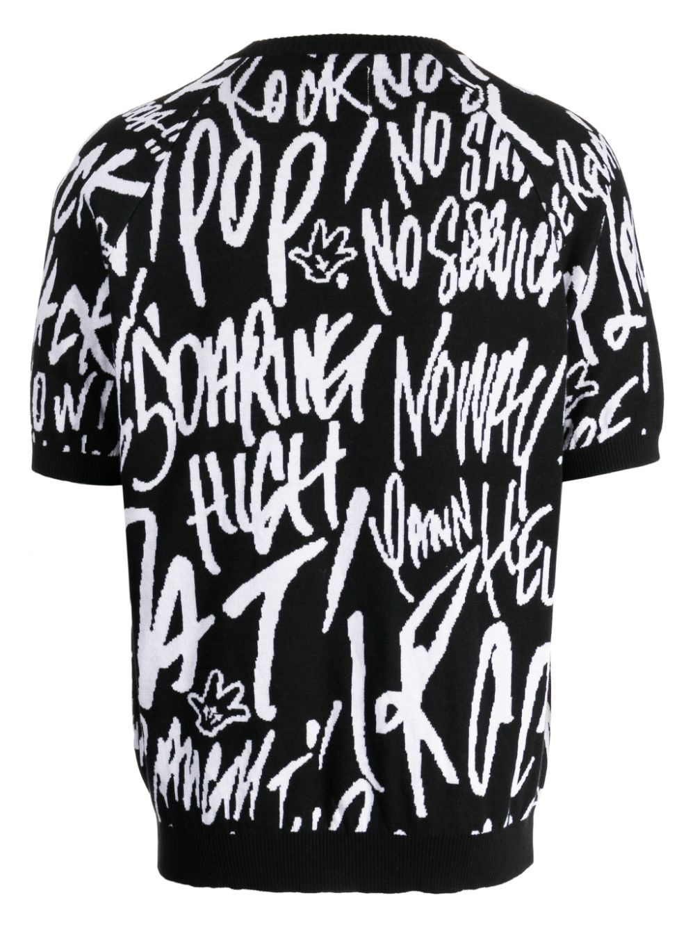 graffiti-print short-sleeve jumper - 2