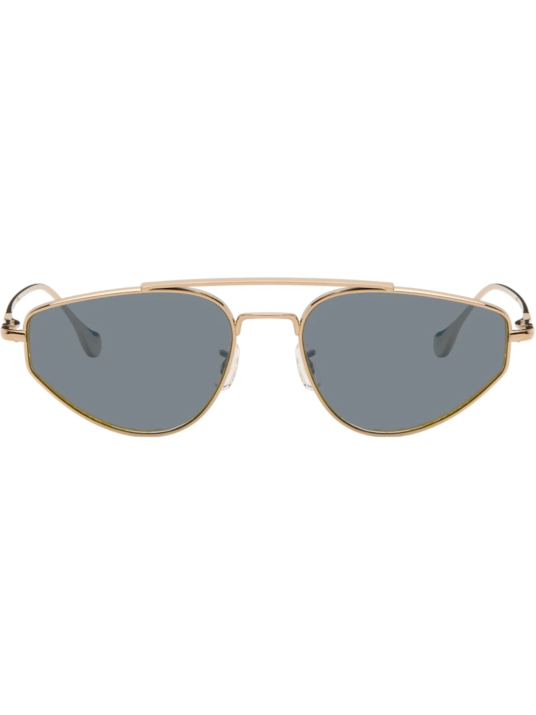 Gold Oliver Peoples 'Edition 5' Aviator Sunglasses - 1