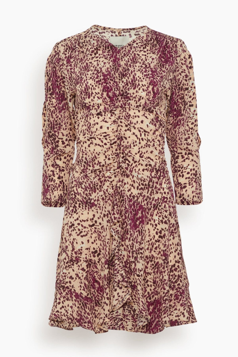 Octavia Dress in Purple/Ecru - 1