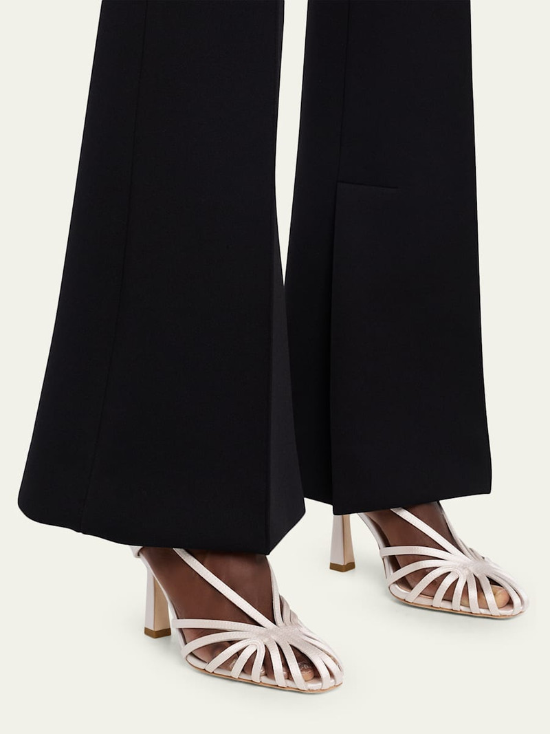 LOEFFLER RANDALL 70mm Alexandra Lattice Leather Pumps outlook