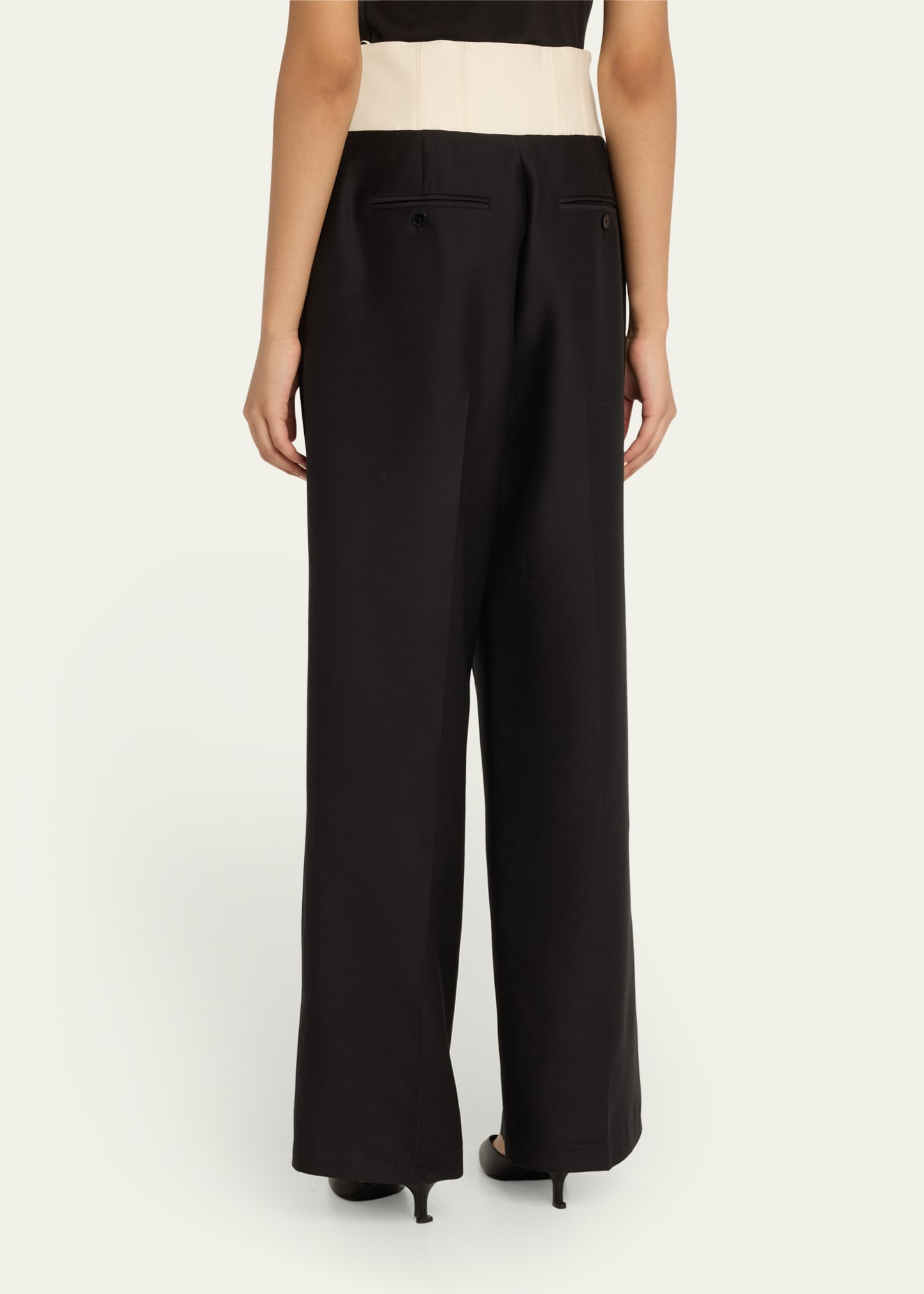 Dakota Corset-Waist Straight-Leg Trousers - 3