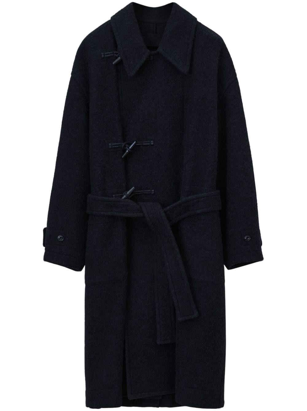 belted felted duffle coat - 1