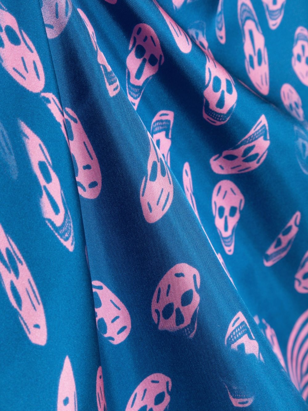 skull-print silk scarf - 2