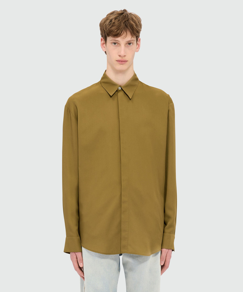 MSGM Brown fluid viscose shirt outlook