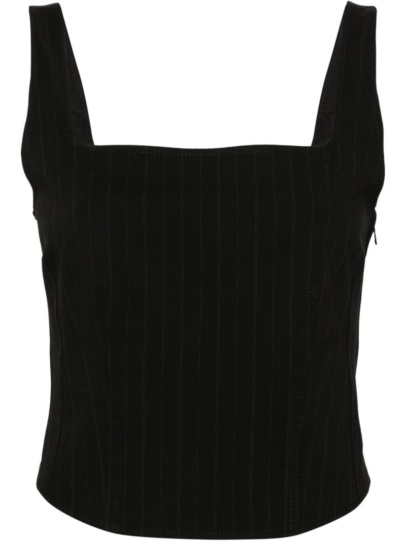 Salot pinstriped crop top 1