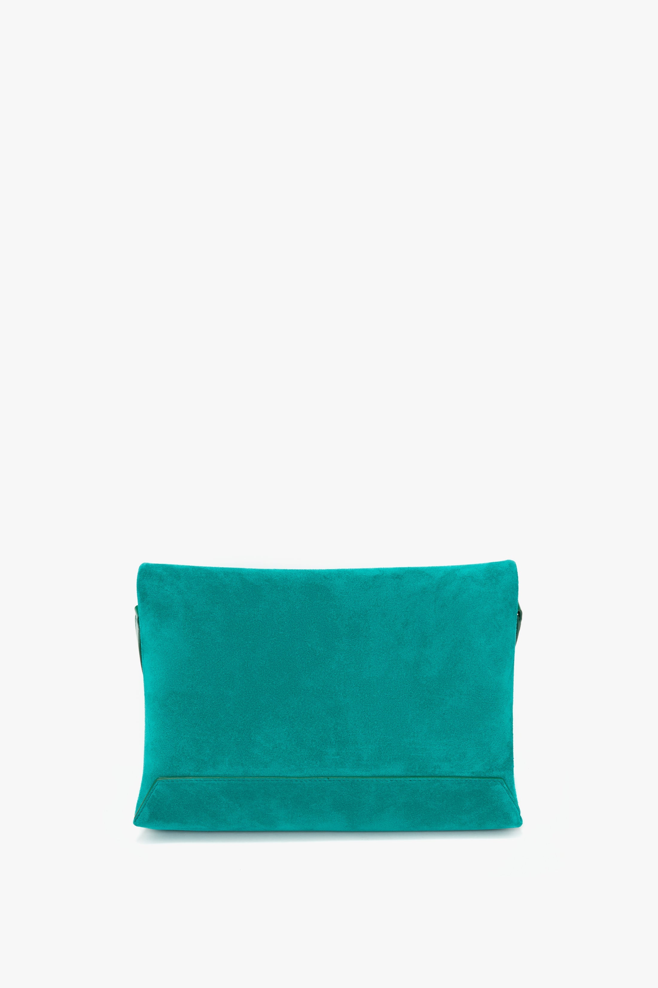 Chain Pouch with Strap in Malachite Suede - 4