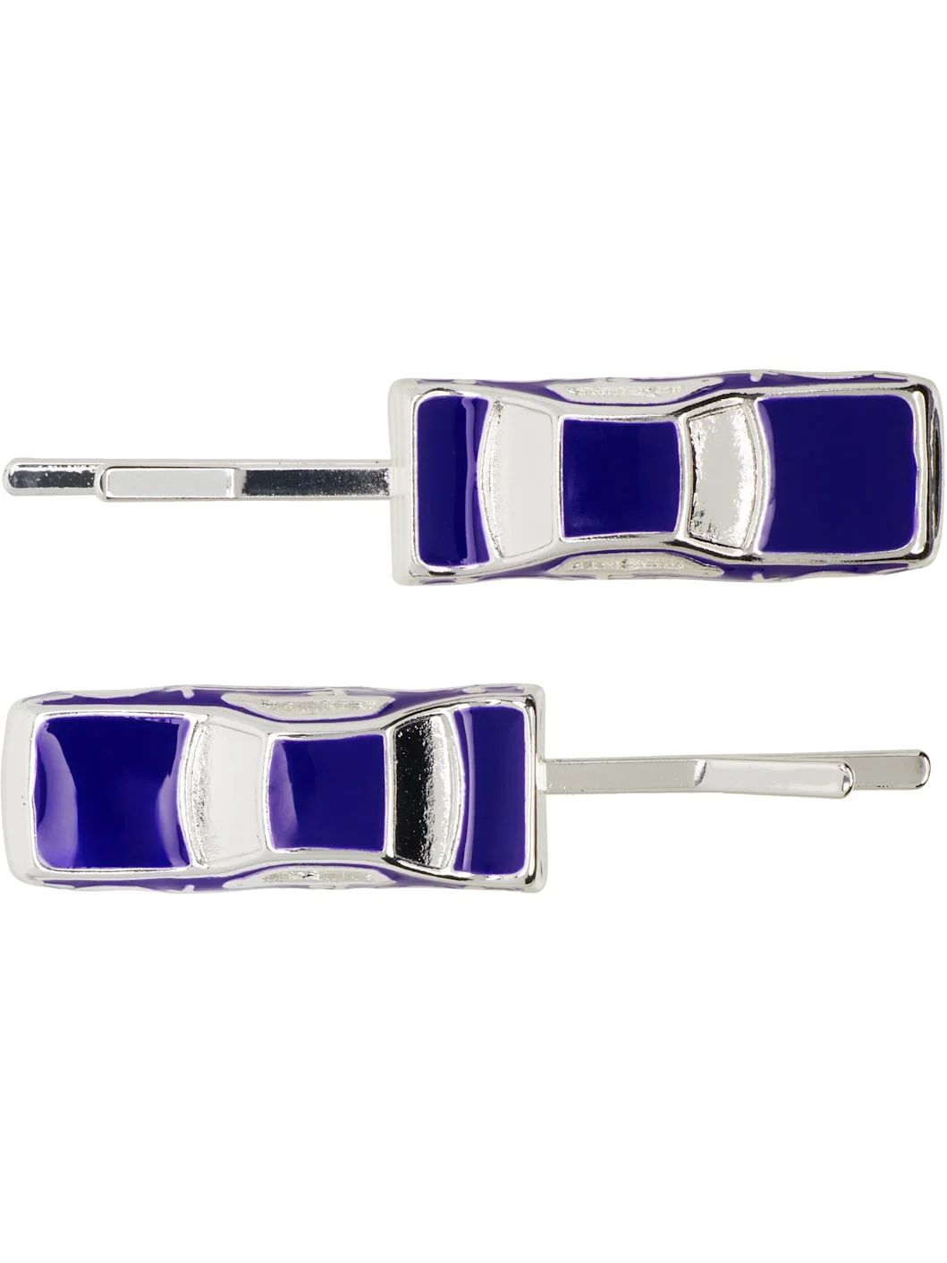 Silver & Navy Traffic Jam Hairpin Set - 1