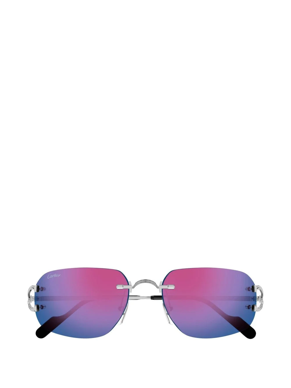 rimless rectangle-frame sunglasses - 1