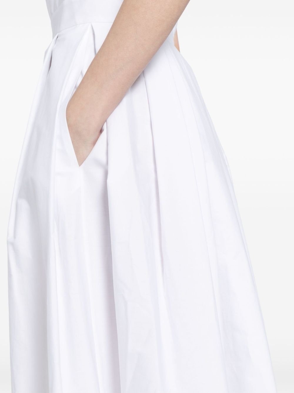 embroidered pleated dress - 5