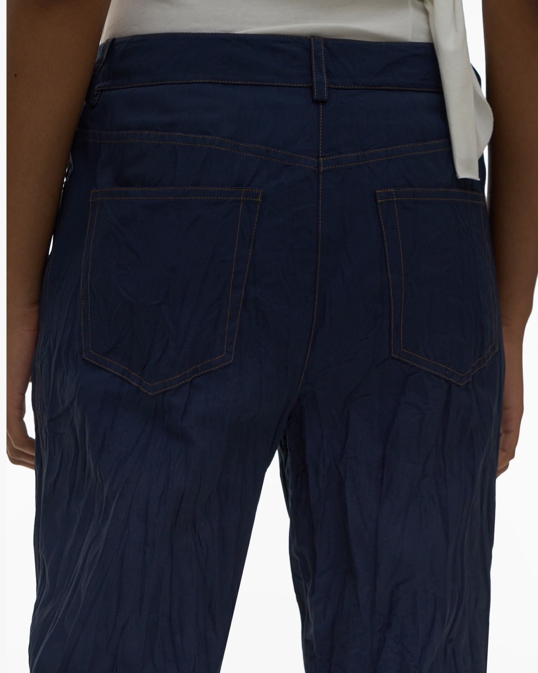 CRINKLED STRAIGHT PANT - 6