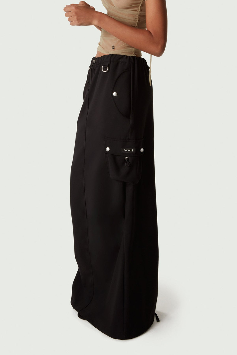 Tailored Cargo Maxi Skirt - 1