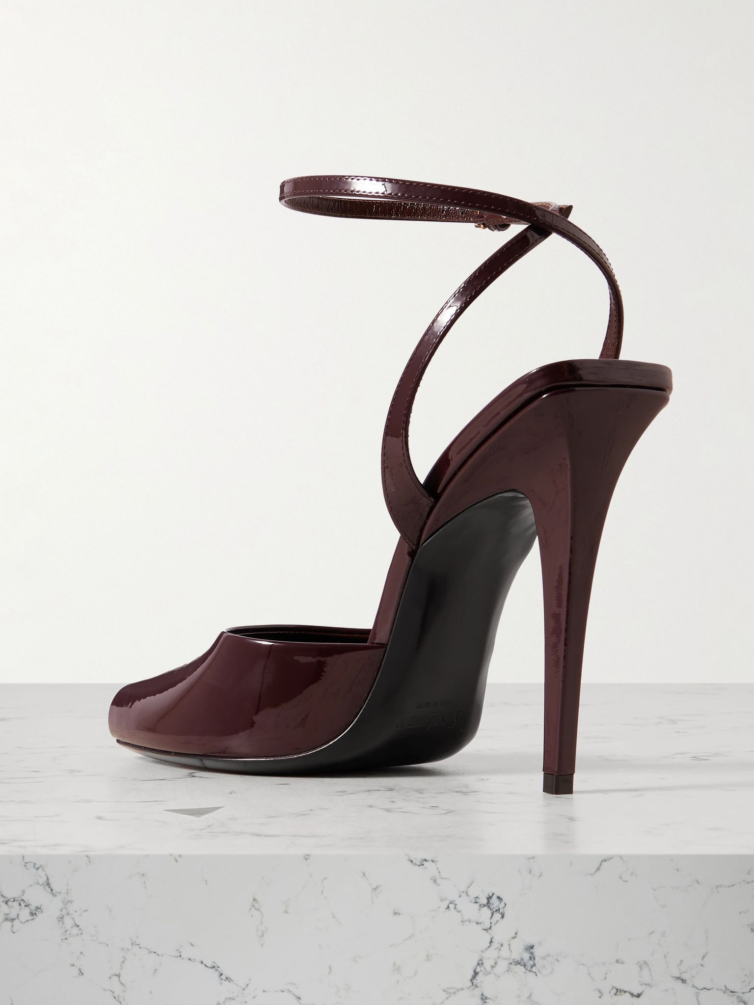 La Scandale patent-leather mules Brown - 3