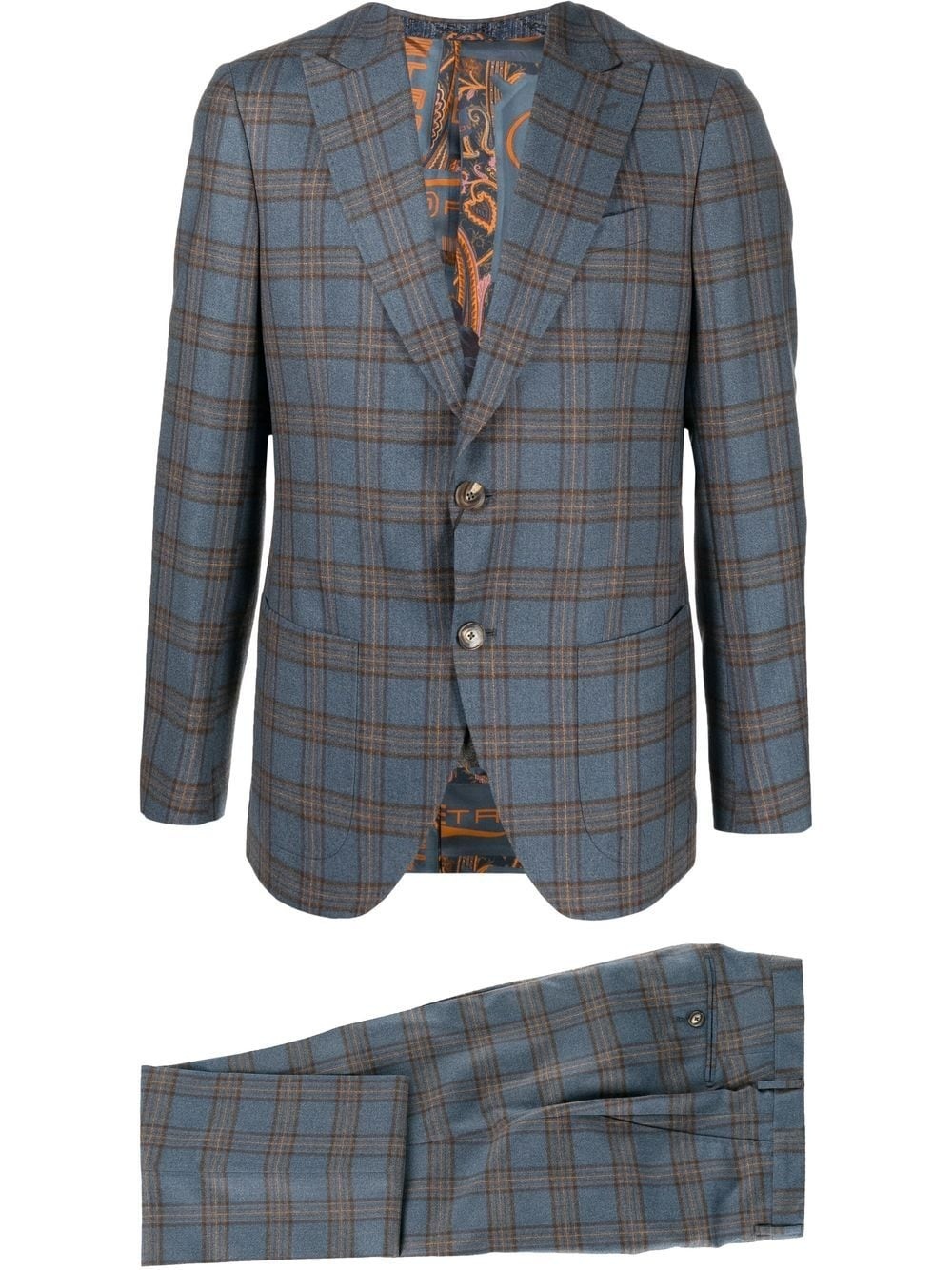 checked two-piece suit - 1