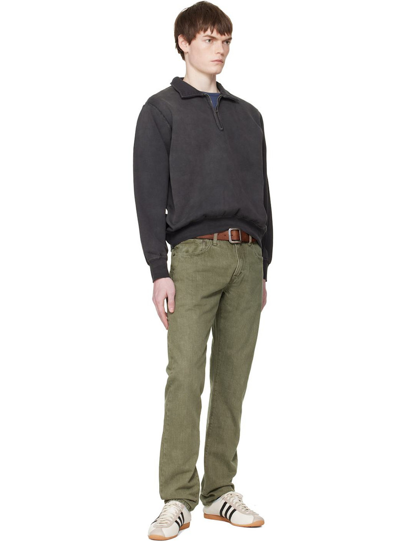 RRL by Ralph Lauren Black French Terry Quarter-Zip Polo outlook