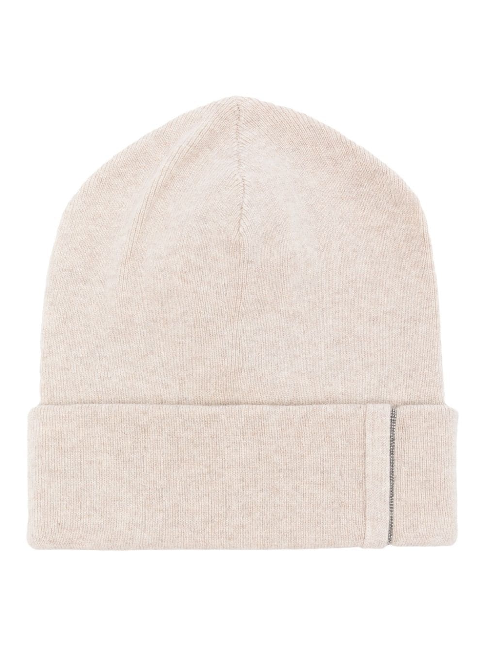 Monili-chain cashmere beanie - 1