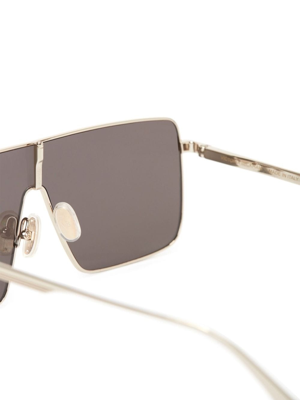logo-engraved shield-frame sunglasses - 3
