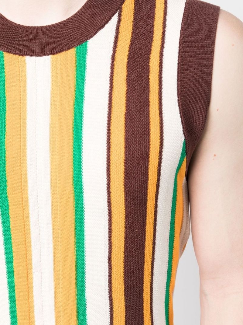 Scale striped knitted vest - 5