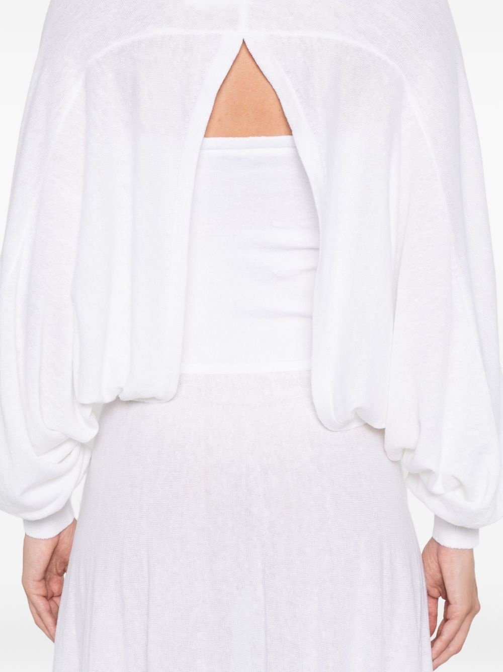 long-sleeved cropped blouse - 5