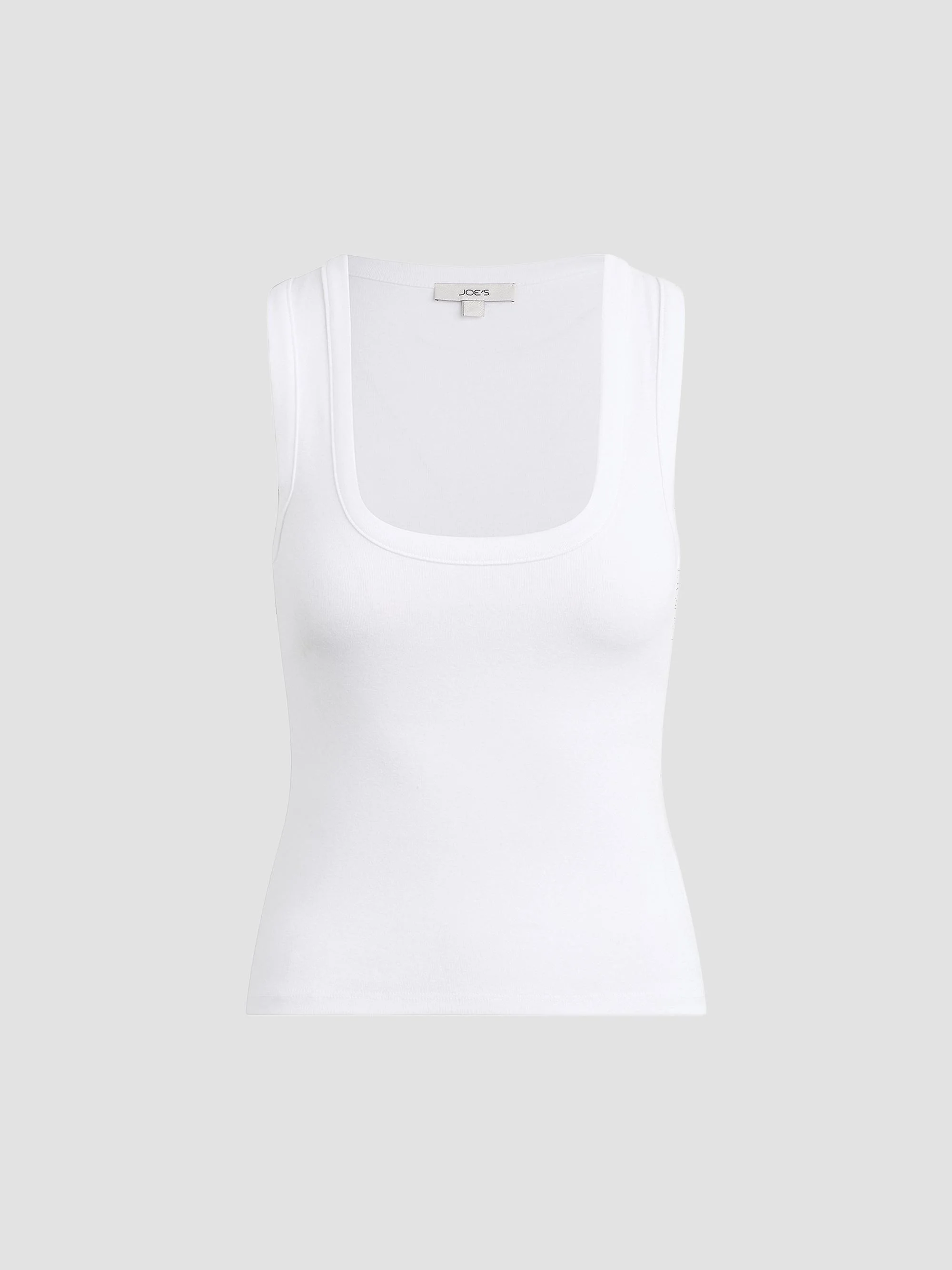 Women's The U-Neck Cotton-Blend Tank - Optic White - 1