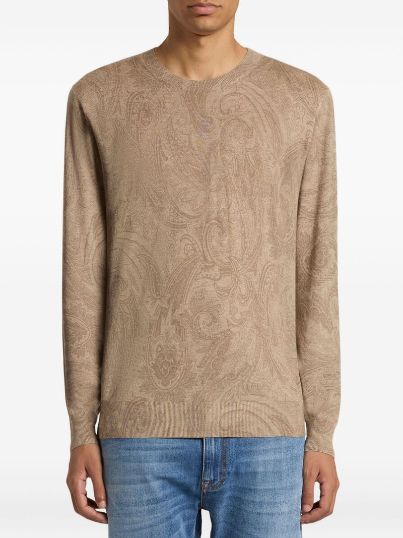 Etro paisley-print sweater outlook