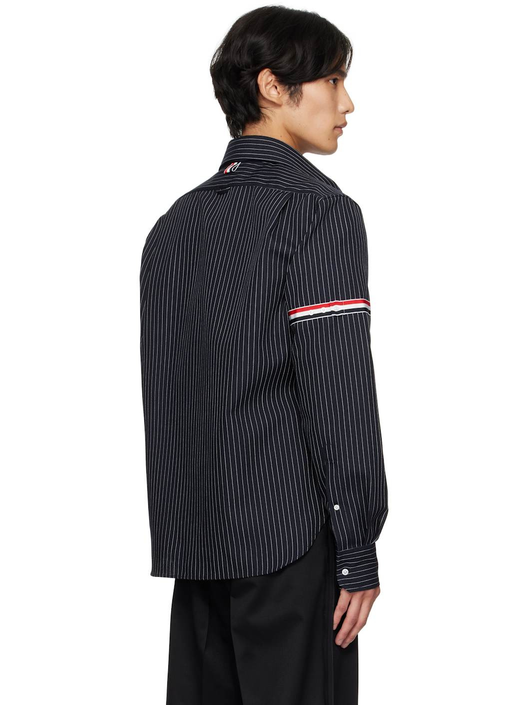 Navy Pinstripe Shirt - 3