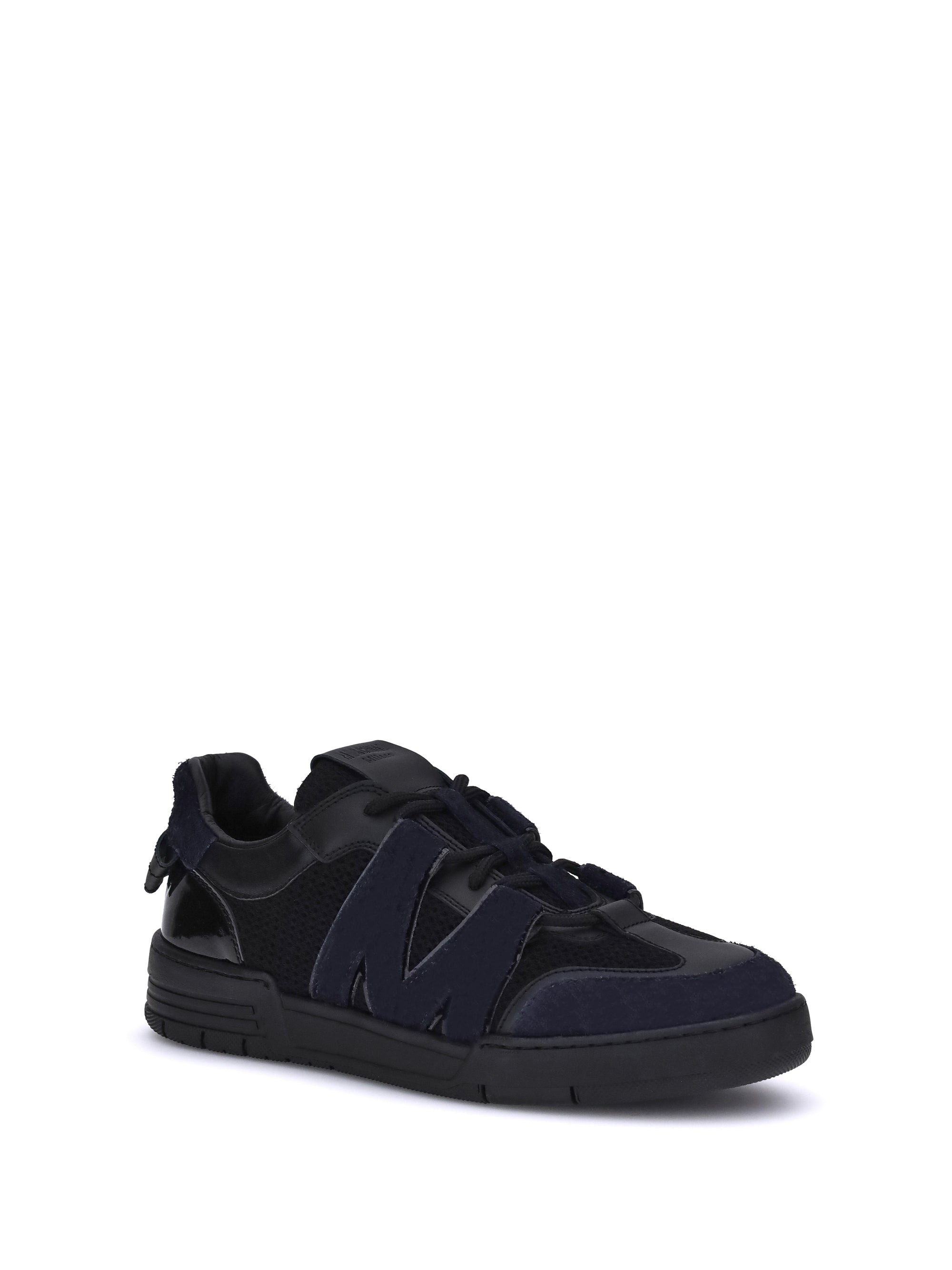 Moschino Women Leather And Mesh Sneakers - 2