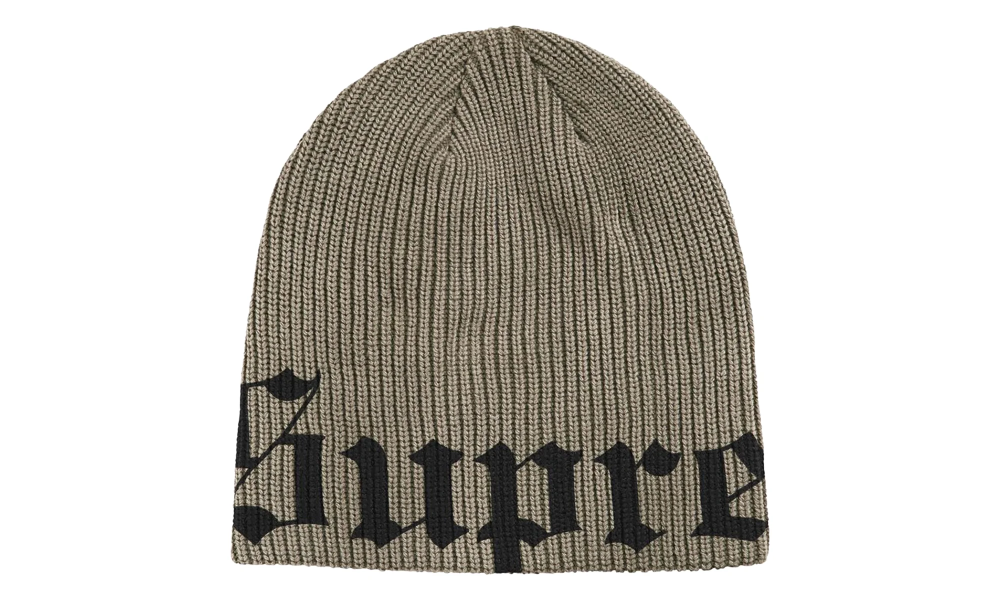 Old English Printed Beanie "SS26 - Olive" SU27864 - 1