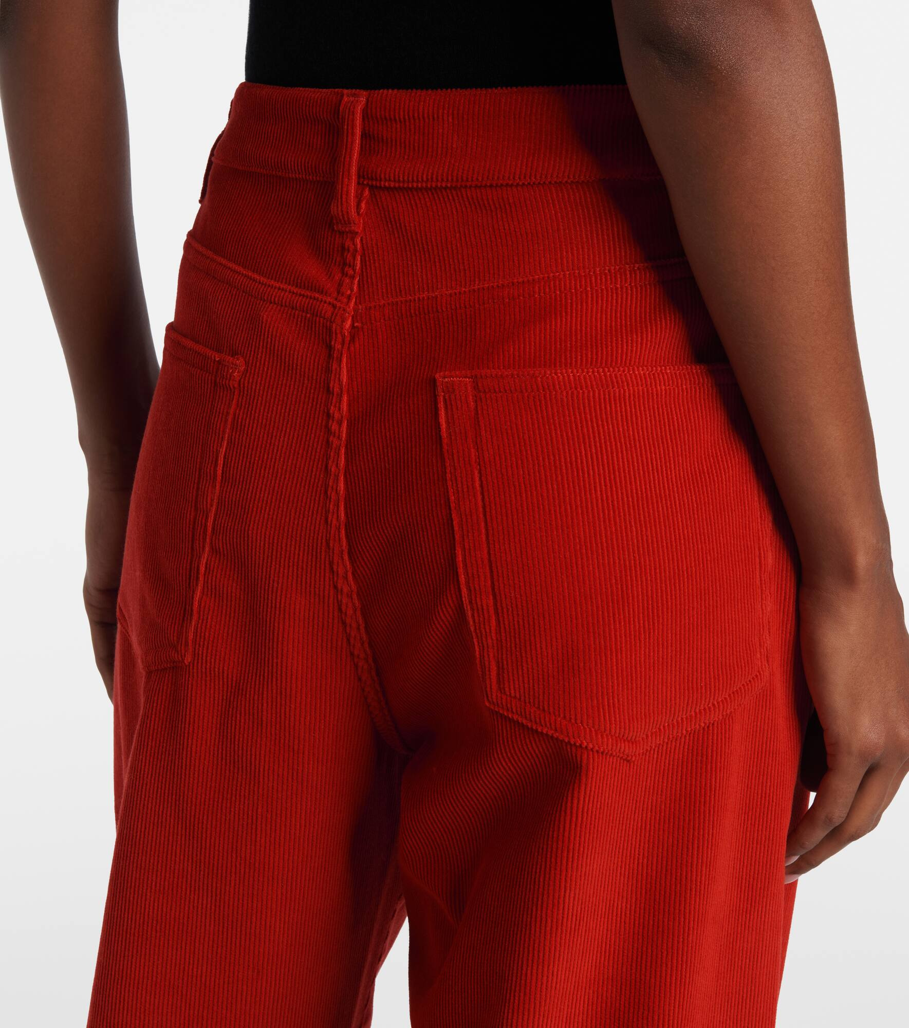 Cotton corduroy wide-leg pants - 6