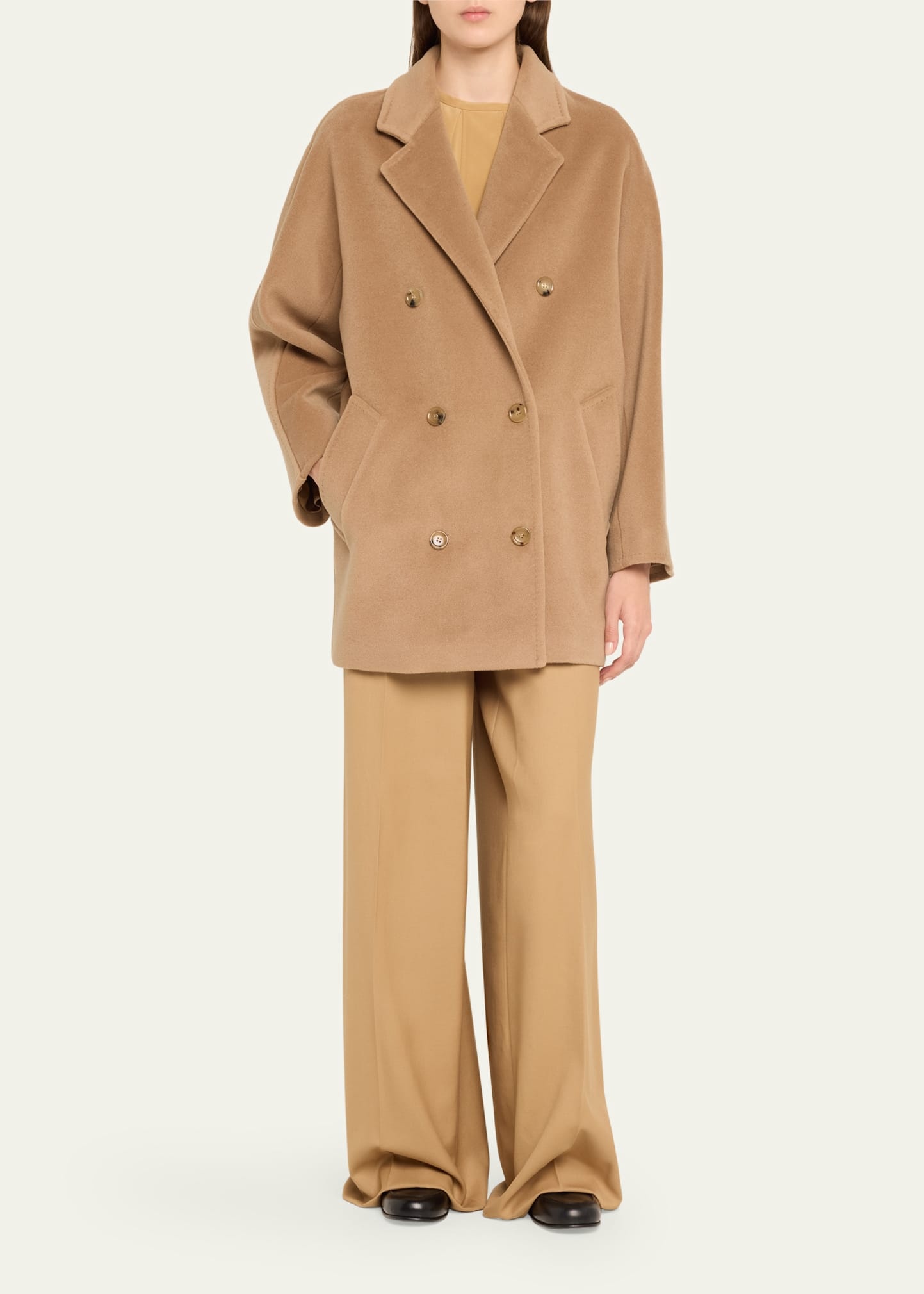 Rebus Double-Breasted Wool Cashmere Coat - 2