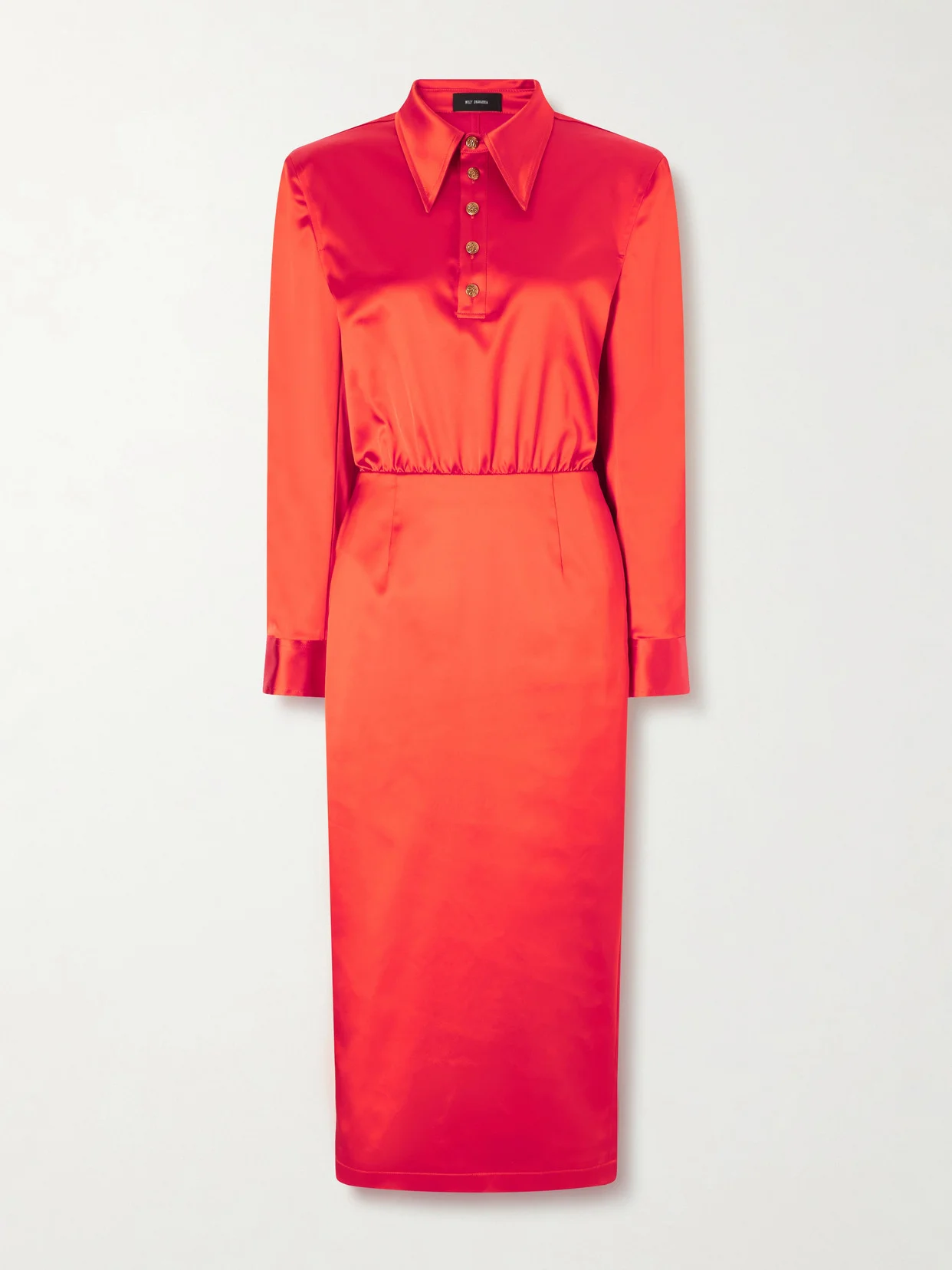 Satin Midi Dress - 1