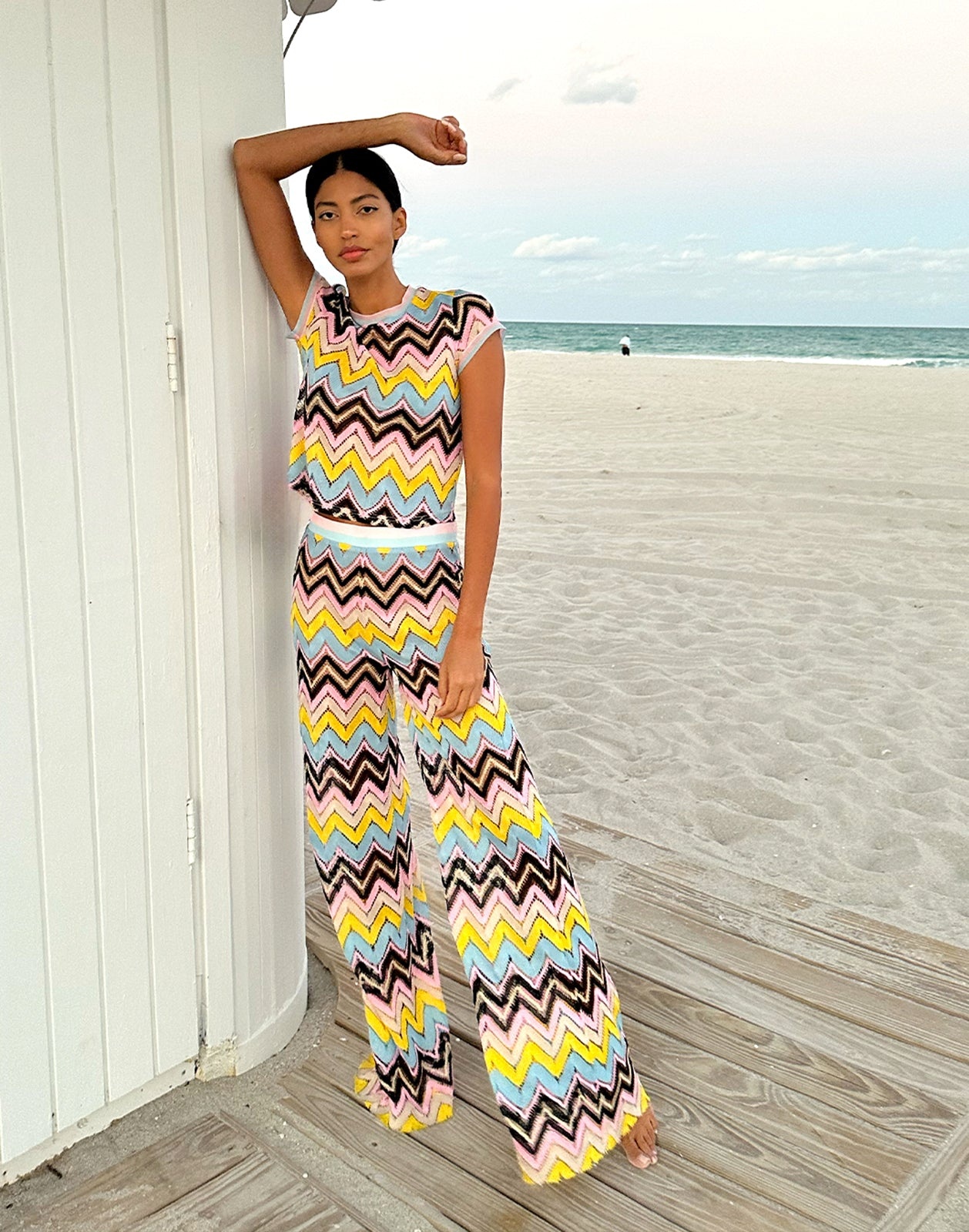 Zigzag Knit Pants - 8