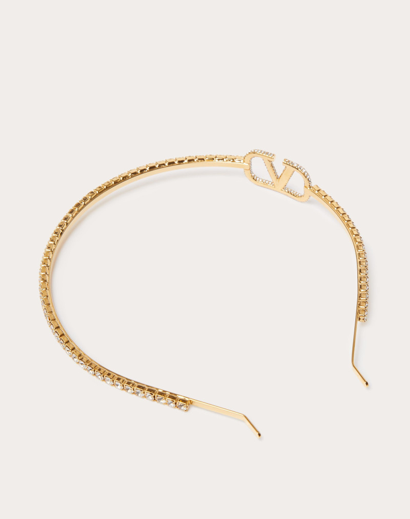 VLOGO SIGNATURE METAL AND SWAROVSKI® CRYSTAL HEADBAND 3