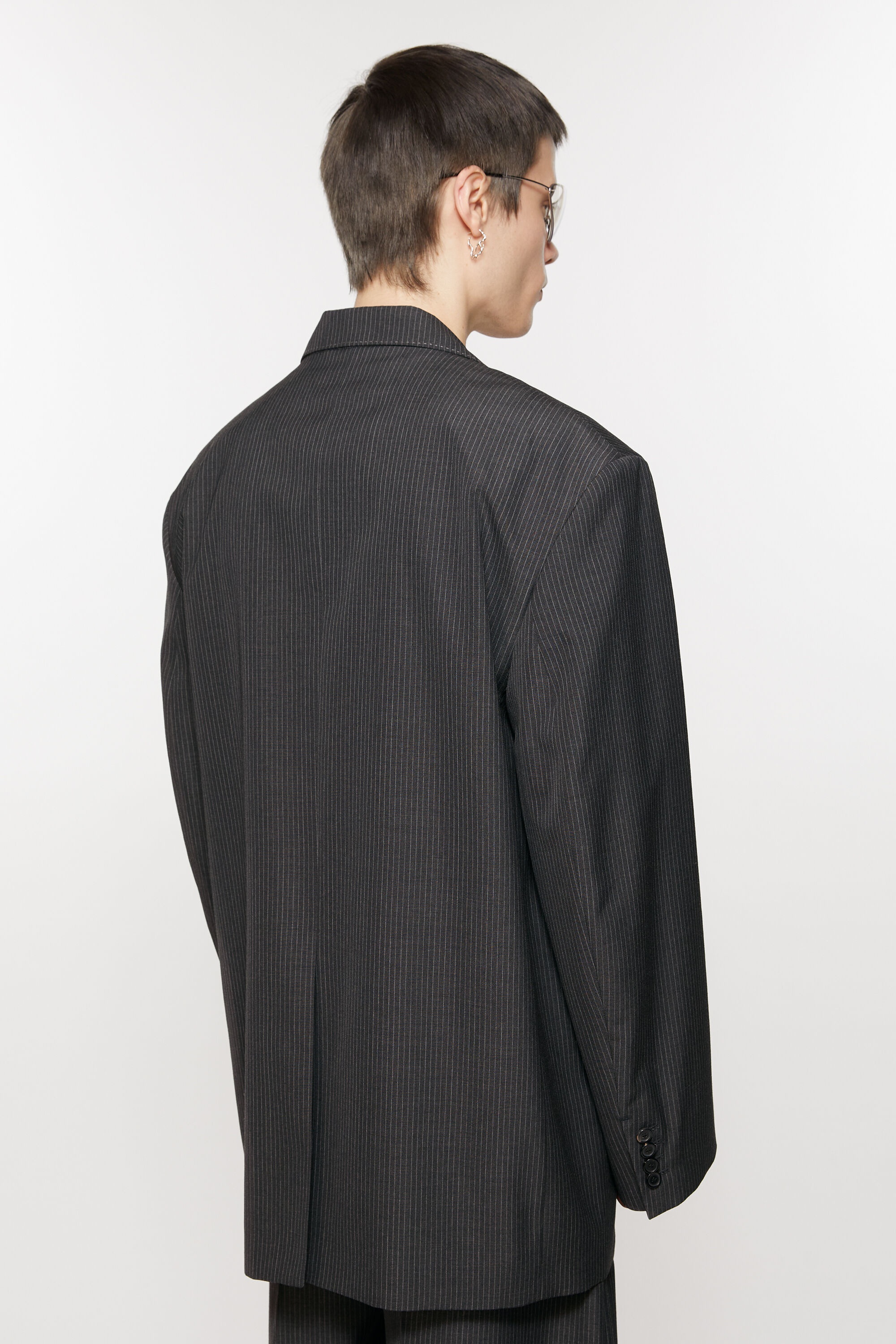 Relaxed fit suit jacket - Anthracite grey - 4