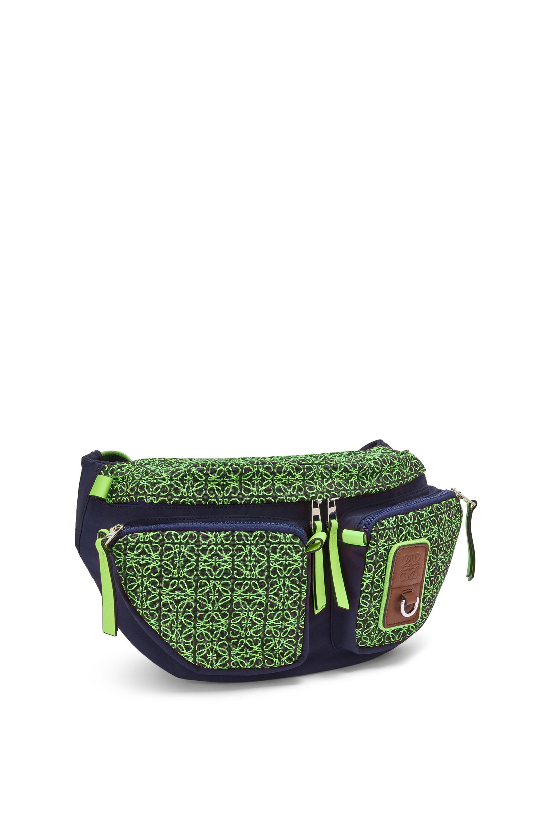 Large bumbag in Anagram jacquard and nylon - 2