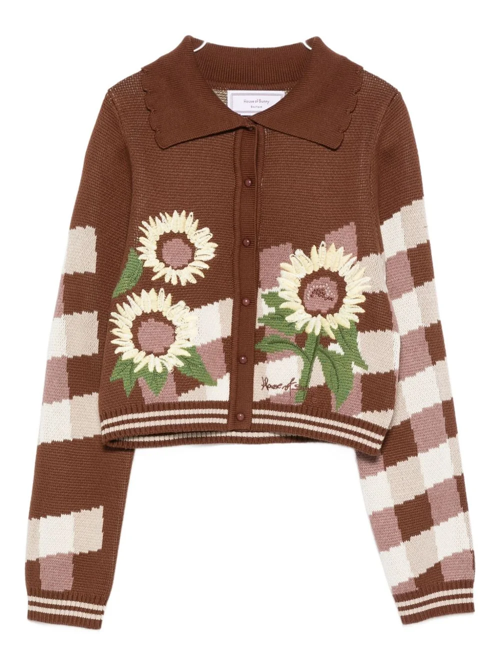 The Sunflower Stripper floral-embroidered cardigan - 1
